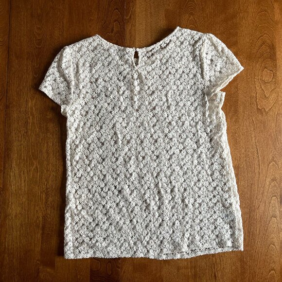 Loft sheer floral top S - Picture 7 of 11